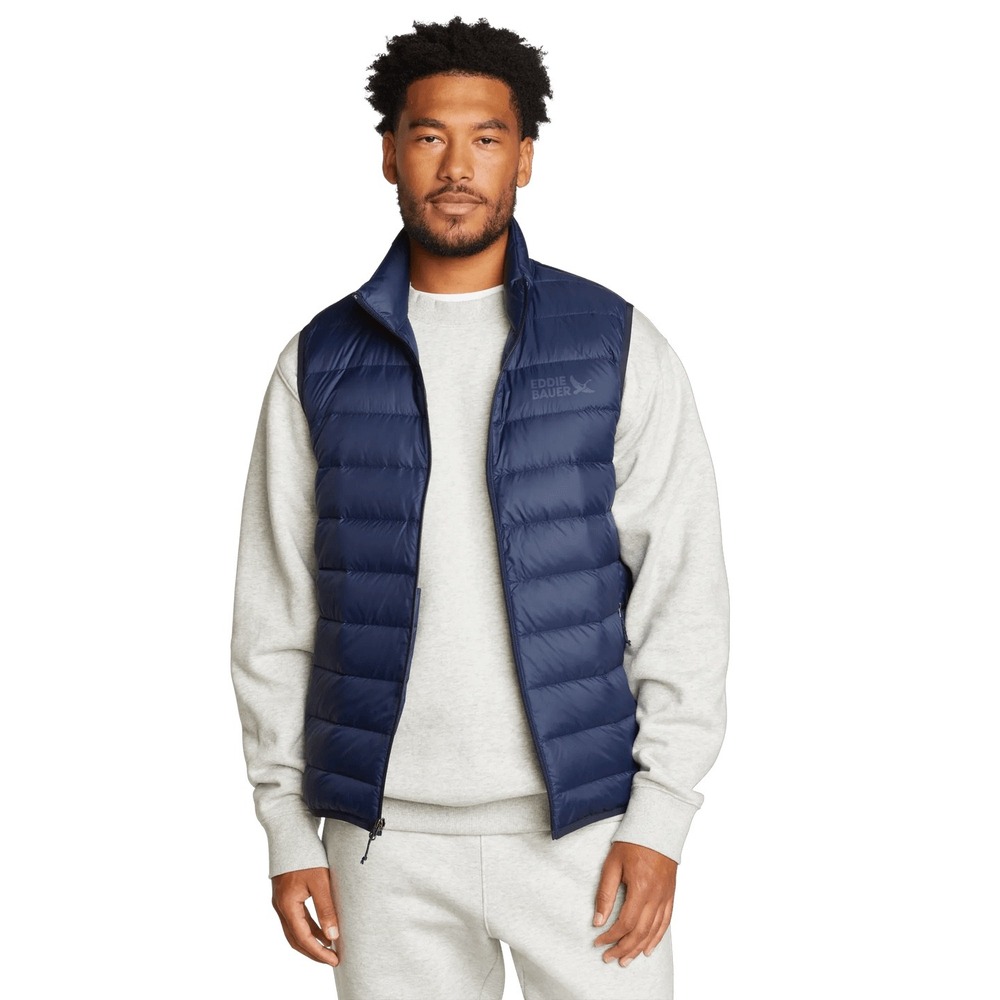 Eddie Bauer CirrusLite Down Vest 650 Fill Premium Down Mens L Marine Blue NWT